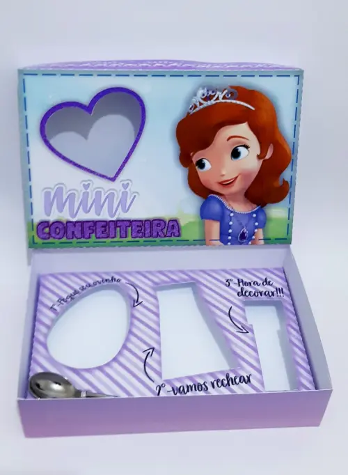 Arquivo de Corte Caixa Mini Confeiteiro Princesa Sofia 01 - Studi