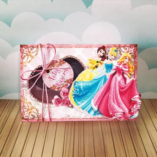Arquivo de Corte Caixa Mini Confeiteiro Princesas 01 - Studio/PDF/PNG