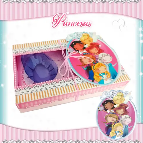 Arquivo de Corte Caixa Mini Confeiteiro Princesas 08 - Studio/PDF