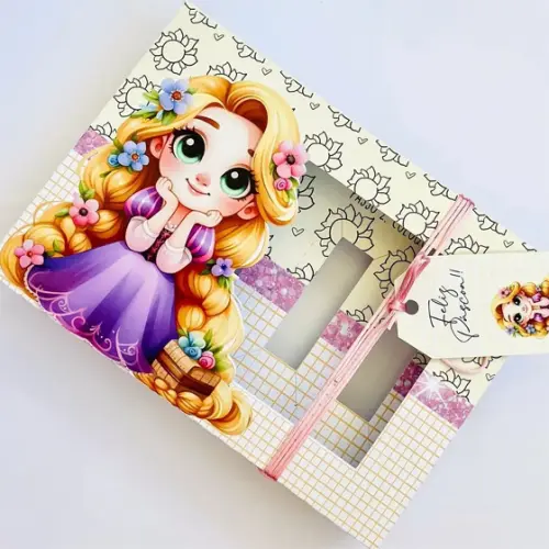 Arquivo de Corte Caixa Mini Confeiteiro Rapunzel 01 - Studio/PDF