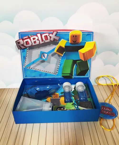 Arquivo de Corte Caixa Mini Confeiteiro Roblox 01 - Studio/PDF/PN