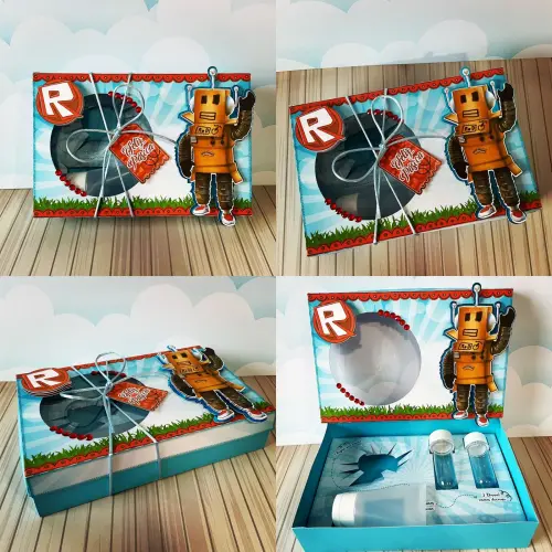 Arquivo de Corte Caixa Mini Confeiteiro Roblox 06 - Studio/PDF/PNG