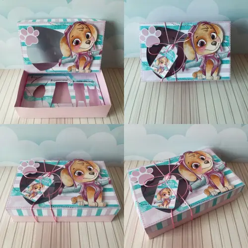 Arquivo de Corte Caixa Mini Confeiteiro Skye 02 - Studio/PDF/PNG