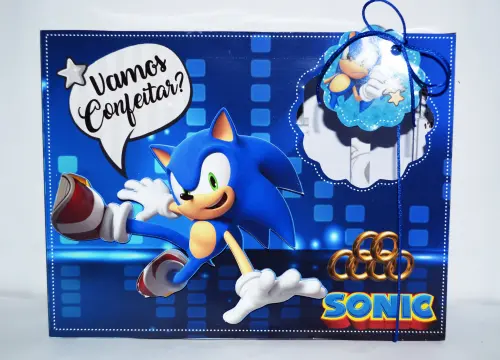 Arquivo de Corte Caixa Mini Confeiteiro SONIC 02 - Studio/PDF/PNG