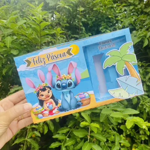 Arquivo de Corte Caixa Mini Confeiteiro Lilo e Stitch 01 - Studio/PDF