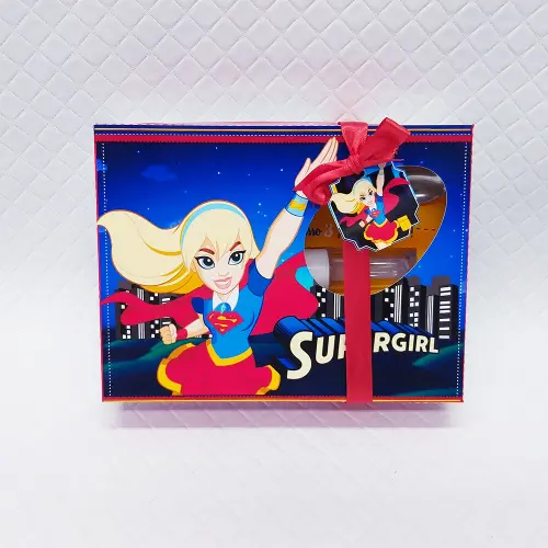 Arquivo de Corte Caixa Mini Confeiteiro Super Girl 01 - STUDIO/PDF
