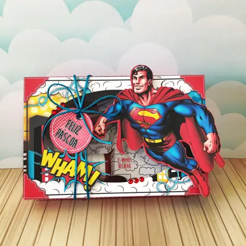 Arquivo de Corte Caixa Mini Confeiteiro Super Heróis - STUDIO/PDF/PNG