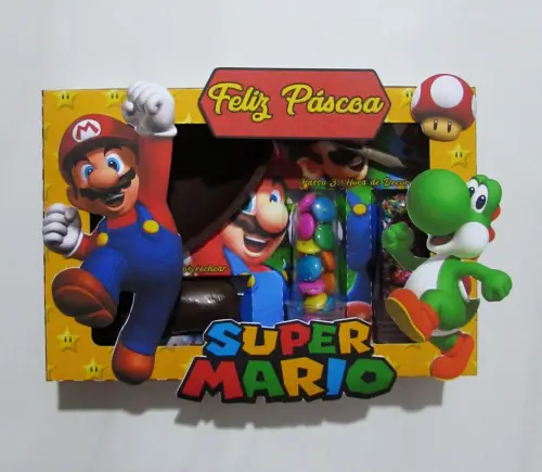 Arquivo de Corte Caixa Mini Confeiteiro Super Mário 02 - STUDIO/PDF
