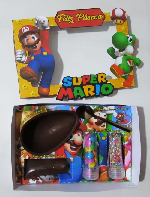 Arquivo de Corte Caixa Mini Confeiteiro Super Mário 02 - STUDIO/