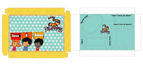 Arquivo de Corte Caixa Mini Confeiteiro Três Palavrinhas 01 - STUDIO/PDF