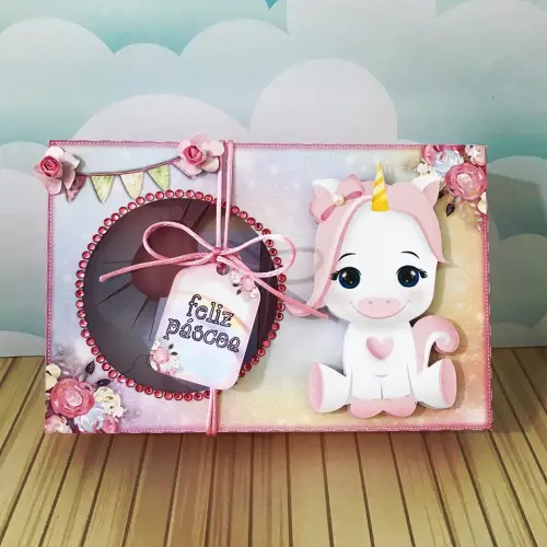 Arquivo de Corte Caixa Mini Confeiteiro Unicórnio 02 - STUDIO/PDF