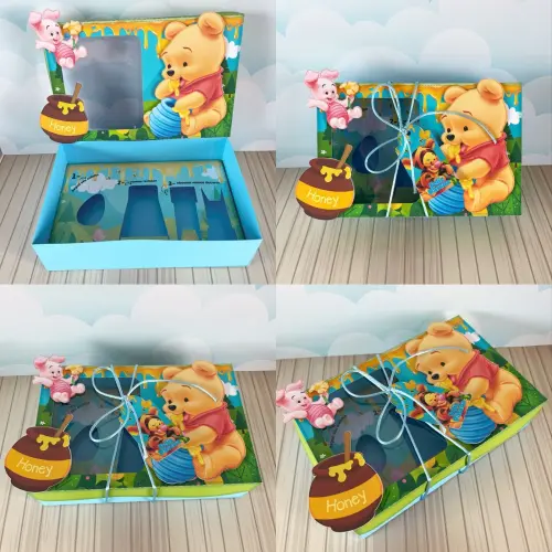 Arquivo de Corte Caixa Mini Confeiteiro Ursinho Pooh 03 - STUDIO/PDF/PNG