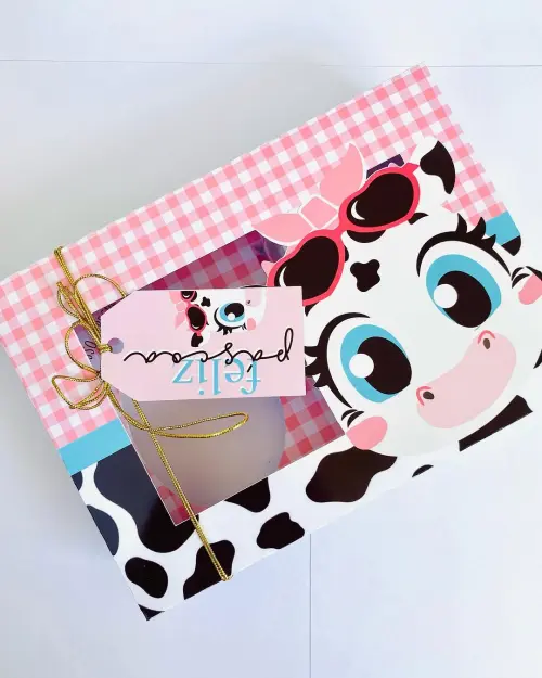 Arquivo de Corte Caixa Mini Confeiteiro Vaquinha Puket - STUDIO/PDF