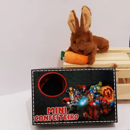 Arquivo de Corte Caixa Mini Confeiteiro Vingadores 04 - STUDIO/PDF