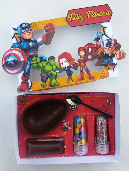 Arquivo de Corte Caixa Mini Confeiteiro Vingadores 05 - STUDIO/PD