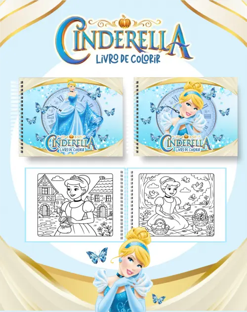 Arquivo Digital Livro de Colorir Cinderela PDF