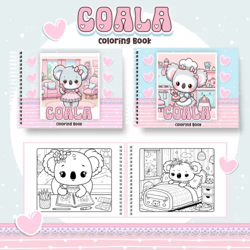 Arquivo Digital Livro de Colorir Coala Kawaii PDF