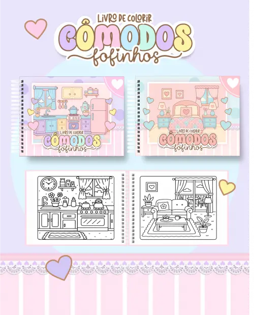 Arquivo Digital Livro de Colorir CÔMODOS FOFINHOS PDF