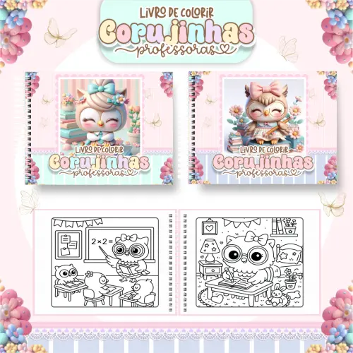 Arquivo Digital Livro de Colorir CORUJINHAS PROFESSORAS PDF