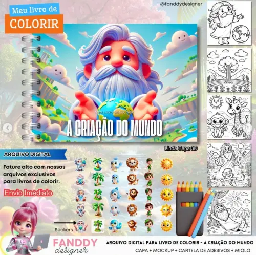 Arquivo Digital Livro de Colorir Cristão - A CRIAÇÃO DO MUNDO - PDF
