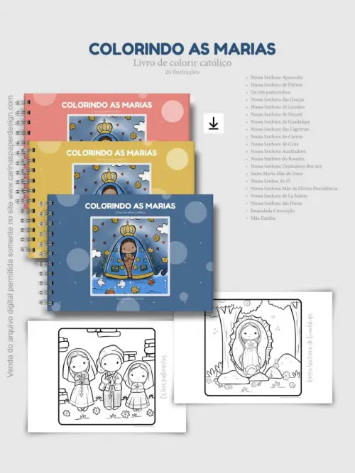 Arquivo Digital Livro de Colorir Cristão - MARIA - PDF