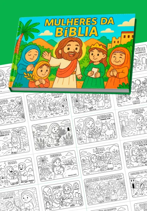 Arquivo Digital Livro de Colorir Cristão - MULHERES DA BÍBLIA - PDF