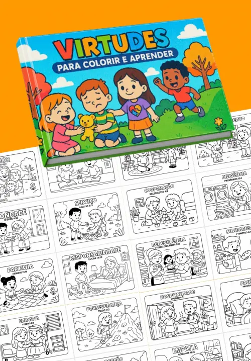 Arquivo Digital Livro de Colorir Cristão - VIRTUDES - PDF
