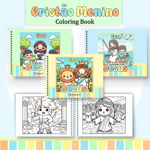 Arquivo Digital Livro de Colorir Cristão Menino 01 - PDF