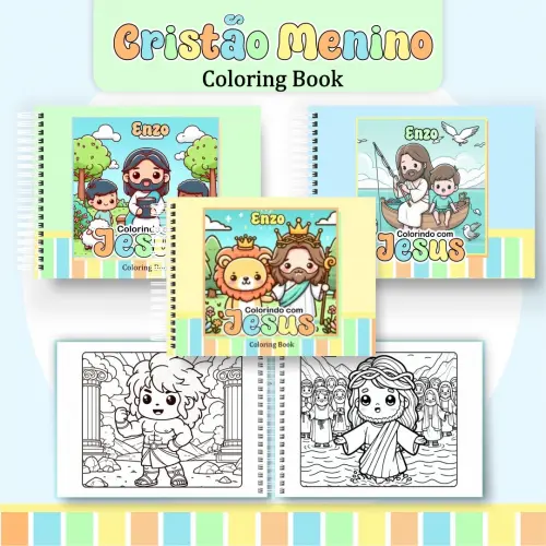 Arquivo Digital Livro de Colorir Cristão Menino 01 - PDF