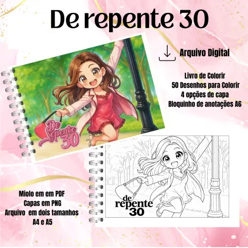 Arquivo Digital Livro de Colorir DE REPENTE 30 - PDF