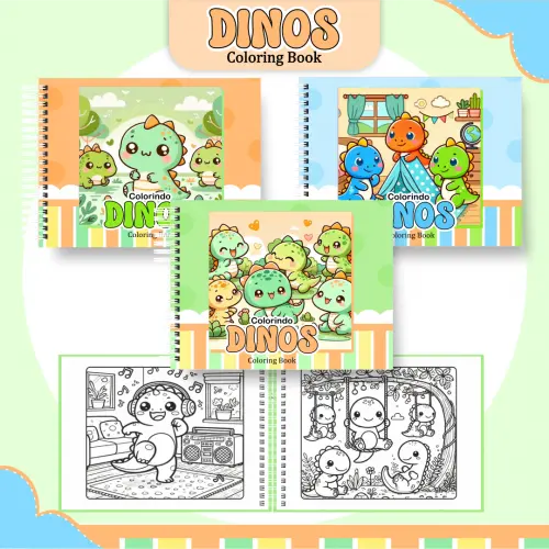 Arquivo Digital Livro de Colorir Dino - PDF