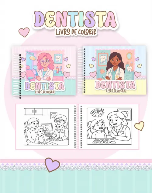 Arquivo Digital Livro de Colorir Dentista - PDF