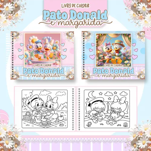 Arquivo Digital Livro de Colorir Donald e Margarida - PDF