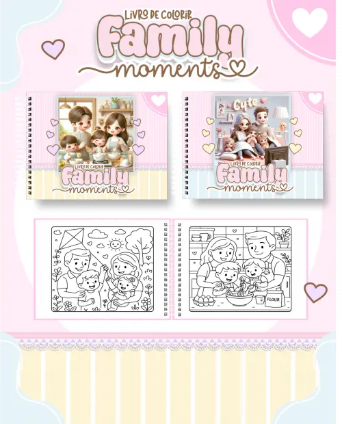 Arquivo Digital Livro de Colorir FAMILY MOMENTS - PDF