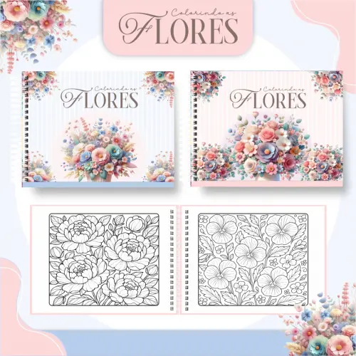 Arquivo Digital Livro de Colorir FLORAL - PDF