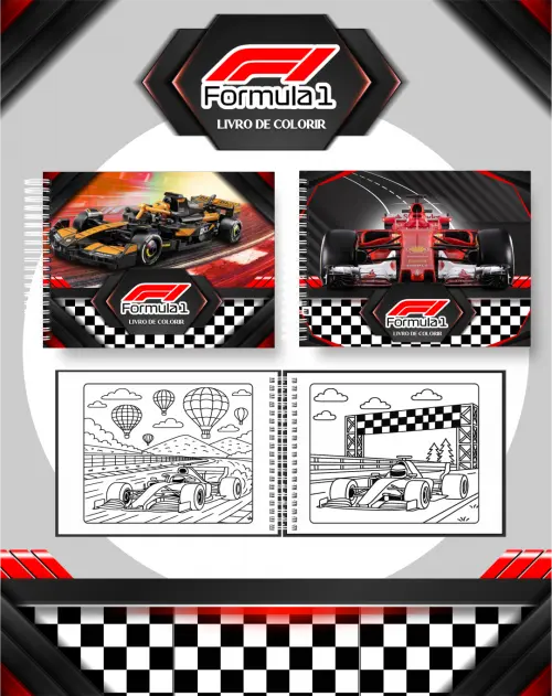 Arquivo Digital Livro de Colorir Fórmula 1 - PDF