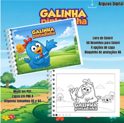 Arquivo Digital Livro de Colorir GALINHA PINTADINHA - PDF