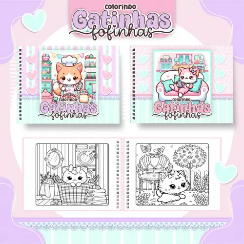 Arquivo Digital Livro de Colorir GATINHAS - PDF