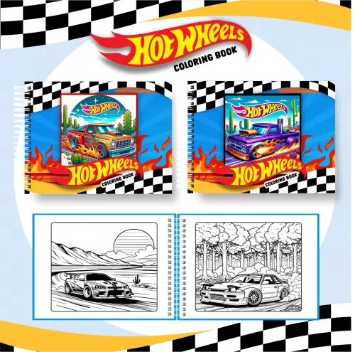 Arquivo Digital Livro de Colorir HOT WHEELS - PDF