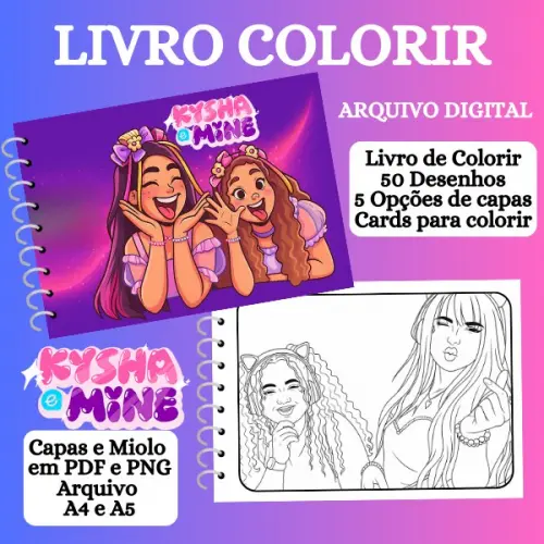 Arquivo Digital Livro de Colorir KISHA E MINE - PDF