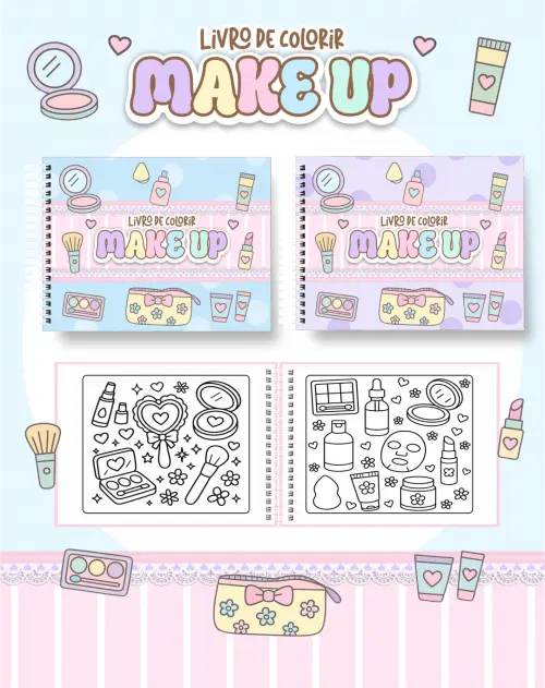 Arquivo Digital Livro de Colorir MAKE UP - PDF