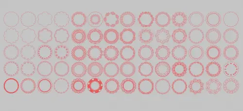 Arquivo de Corte 70 Doilies Escalopes Somente STUDIO