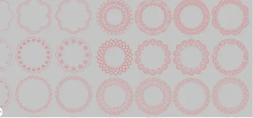 Arquivo de Corte 70 Doilies Escalopes Somente STUDIO