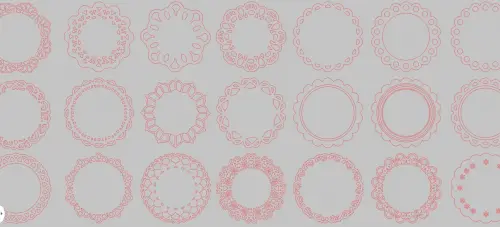 Arquivo de Corte 70 Doilies Escalopes Somente STUDIO