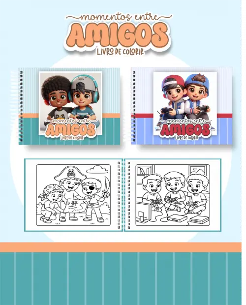 Arquivo Digital Livro de Colorir MOMENTOS DE AMIGOS - PDF