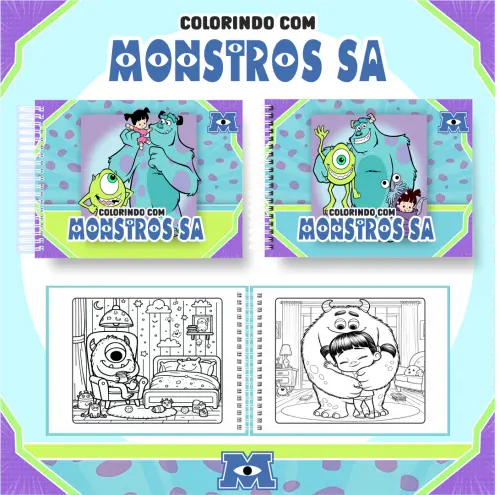 Arquivo Digital Livro de Colorir MONSTROS SA - PDF
