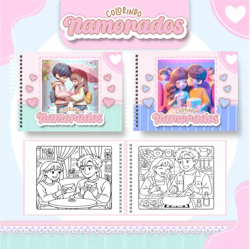 Arquivo Digital Livro de Colorir NAMORADOS - PDF
