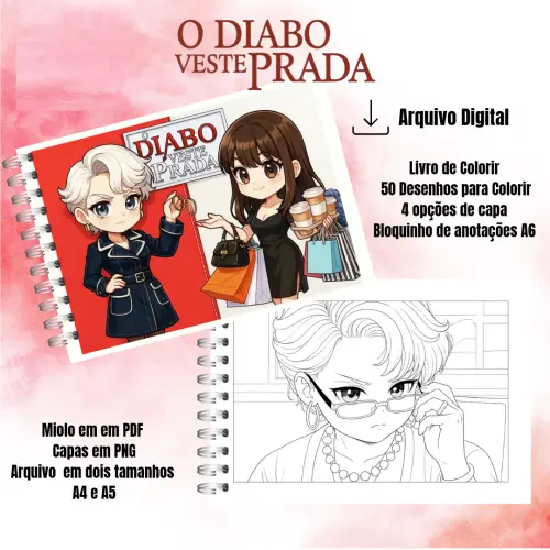 Arquivo Digital Livro de Colorir O DIABO VESTE PRADA - PDF