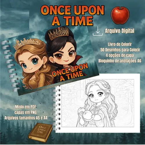 Arquivo Digital Livro de Colorir ONCE UPON A TIME - PDF