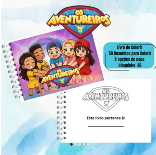 Arquivo Digital Livro de Colorir OS AVENTUREIROS - PDF